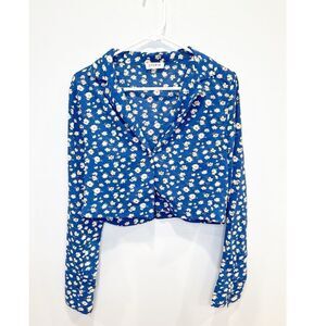 Storia button floral blouse